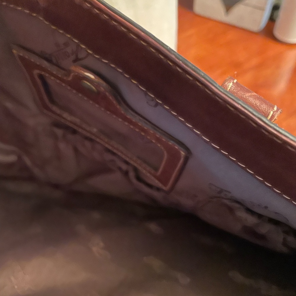 Fossil chocolate brown leather tote - Picture 8 of 16